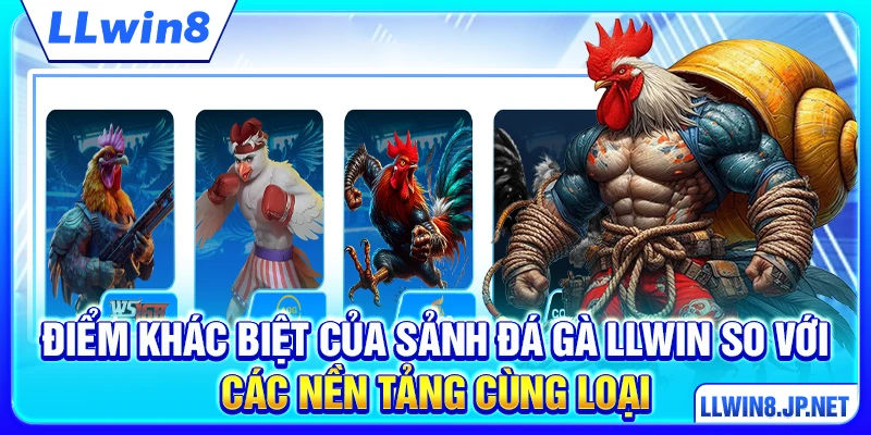 Điểm khác biệt của sảnh đá gà LLWIN so với các nền tảng cùng loại