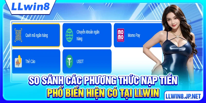 So sánh các phương thức nạp tiền phổ biến hiện có tại LLWIN
